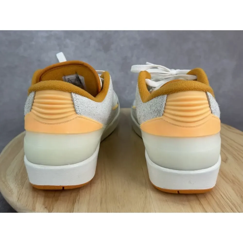 Jordan Air Jordan 2 Retro Low Melon Tint White Orange Leather DV9956-118 Size 11